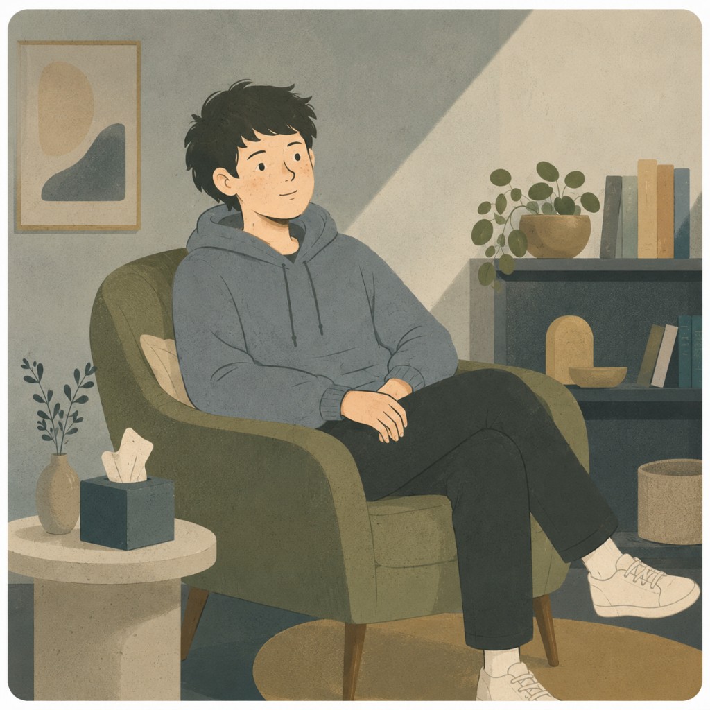 插画：青少年在安全空间中倾诉
